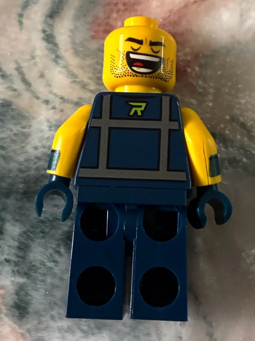 Yellow-Head Construction Minifigure emit from future